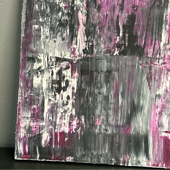 Original Abstract Painting On Reclaimed Wood 12” X 12 “ X‎ 1” Getting Through It - Picture 16 of 16